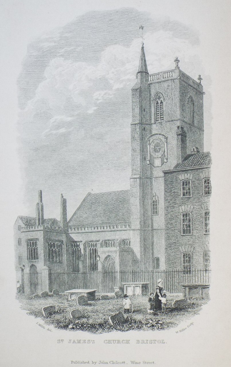 Print - St. James's Church Bristol. - Willis